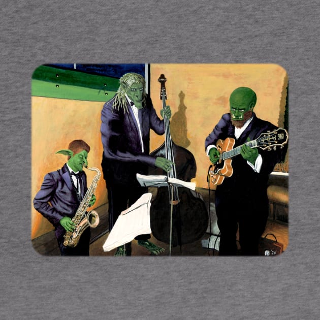 Jazz Band Musician Fantasy Artwork by Helms Art Creations